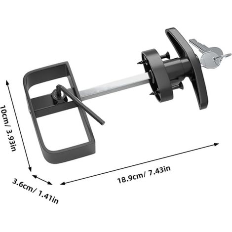 1 set di chiavi per serratura in metallo per porta del fienile per armadietto del garage, facile installazione (1/4)