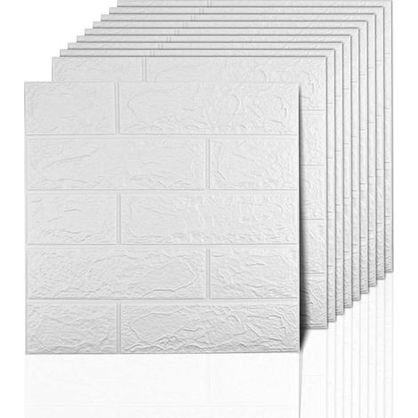 Panneaux muraux 3D 35 x 38.5 cm Panneau Mural 3d imperméable à l’eau brique mur tatouage XPE compact bricolage panneau en mousse douce brique anti-collision stickers muraux 10pcs (1/5)
