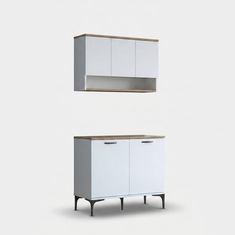 Platzsparender Mehrzweckschrank mit Hängeschrank Divan (1/5)