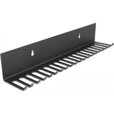 Delock portacables 318 x 65 mm para montaje en pared negro (1/2)