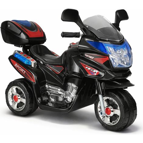 HC8051 Motore a batteria per bambini, nero, da corsa, con luci LED e suoni (1/5)