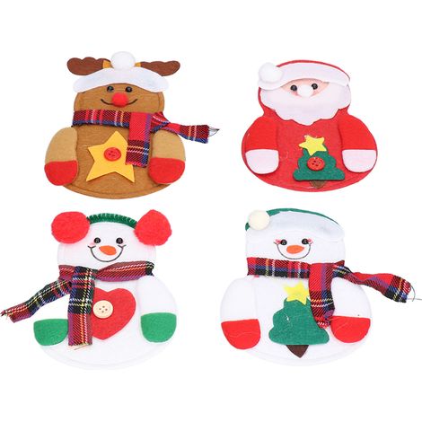 Un ensemble comprend 8 bonhommes de neige en feutrine douce et délicate, à assembler soi-même pour décorer les sapins de Noël, les chaussettes de Noël et les cheminées. (1/5)