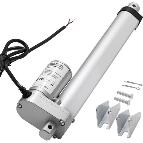 VEVOR 12V Linear Actuator, 8 Inch Stroke 0.6"/s High-Speed Linear Motion Actuator, 225lbs/1000N with IP54 Protection & Mounting Bracket for Lift Desk, Recliner Chairs, Window Door Opener