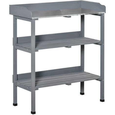 Pflanztisch Gärtnertisch Blumentisch mit Metall-Arbeitsfläche und Holz 76x37x89cm ideal für Garten & Balkon
On-Site