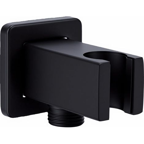 Coude d'alimentation mural Fdit en acier inoxydable avec bride filetée mâle G1/2 pour support de douchette, support de douche mural à connexion coulissante (acier inoxydable 304) (1/5)
