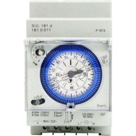 Analog mechanical timer 110V-220V, programmable 24 hours, 15 minutes, time setting switch, SUL181D relay (1/5)