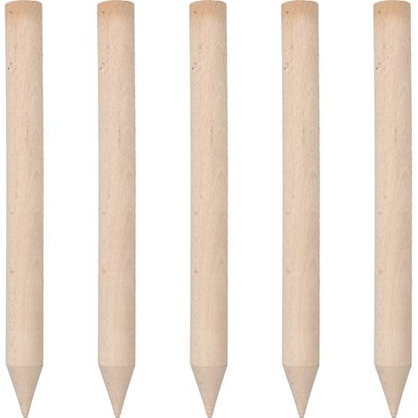 KOTARBAU® Pali di supporto geodetici in legno di faggio per pomodori, ortaggi e alberi, 30 cm, set da 5