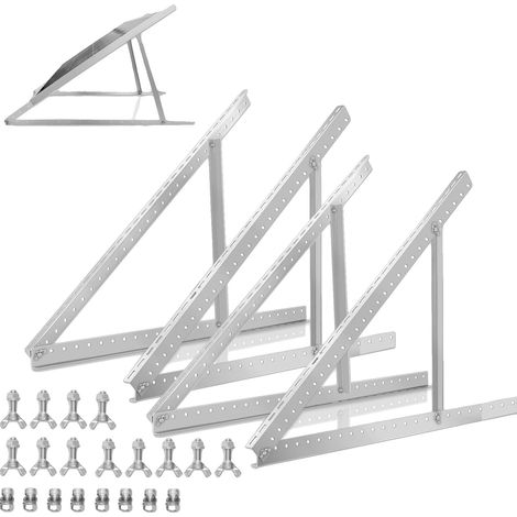 Soporte para panel solar, diseño ajustable, patas plegables e inclinables, 2 juegos (1/2)