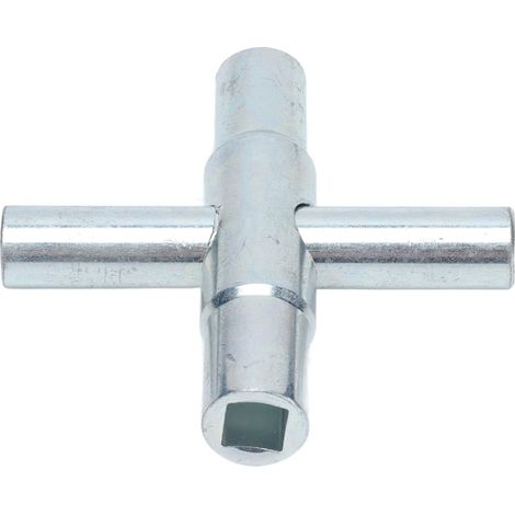 Clé de robinet 4-en-1, outil croisé pour vanne d'eau, clé manuelle de salle de bain, 4 façons, métal robuste. (1/5)