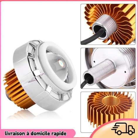 Phare LED Moto - Double Angel Eye Et Devil Eye - Tension 12-80 V - Universel Pour Moto - 1 Pièce (1/5)
