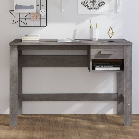 vidaXL Scrivania HAMAR Grigio Chiaro 110x40x75 cm in Legno di Pino (1/5)