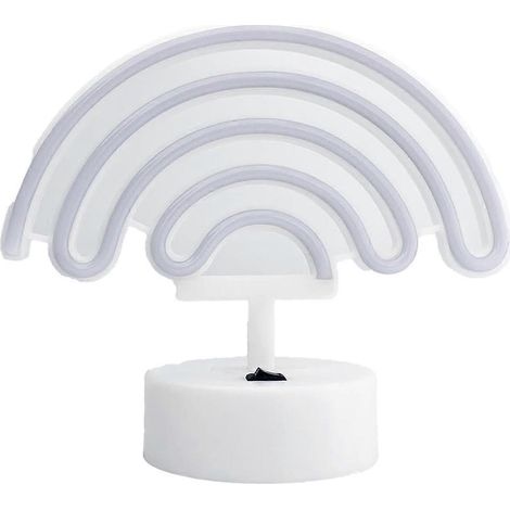 Enseigne lumineuse arc-en-ciel, lampe néon LED arc-en-ciel, veilleuse, enseigne lumineuse arc-en-ciel fonctionnant sur USB/piles, décoration de chambre arc-en-ciel (1/4)