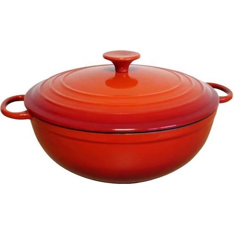 Cocotte en fonte aluminium ovale rouge (1/2)