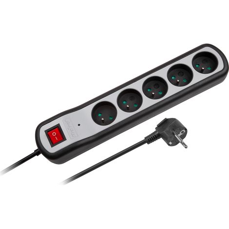 Multiprise Rebel 5 prises avec interrupteur (3m, 3x1,5mm) (1/4)