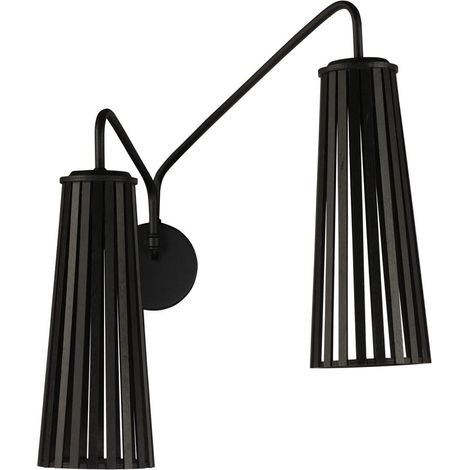 Applique murale Nowodvorski DOVER 9265 bois noir 2xGU10