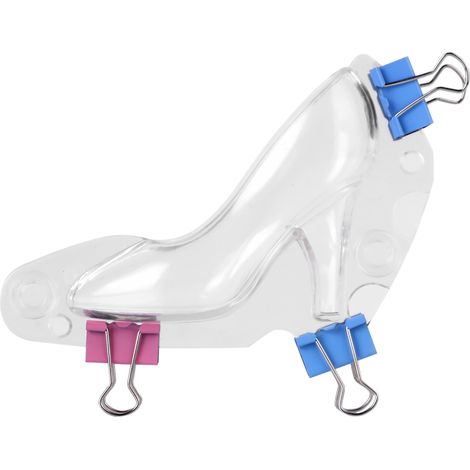 Moule à chocolat 3D en forme de talons hauts, fait maison, en plastique, pour gâteaux d'enfants (petit format) (1/5)