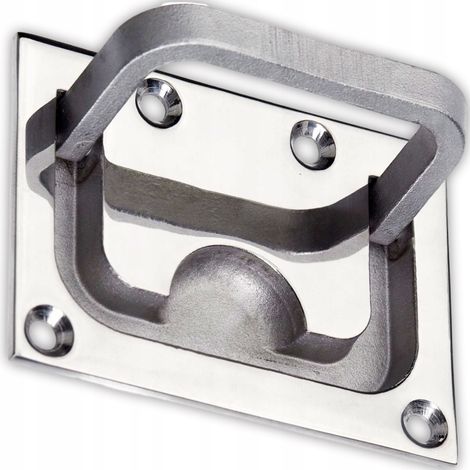 Staffa da pavimento, sollevamento inferiore, 77x58, acciaio inox, coperchio del portello, barca, yacht (1/5)