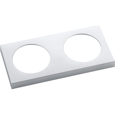 Berker Integro Pure Steckdosen-Rahmen 2-fach, KS chrom matt galvanisiert