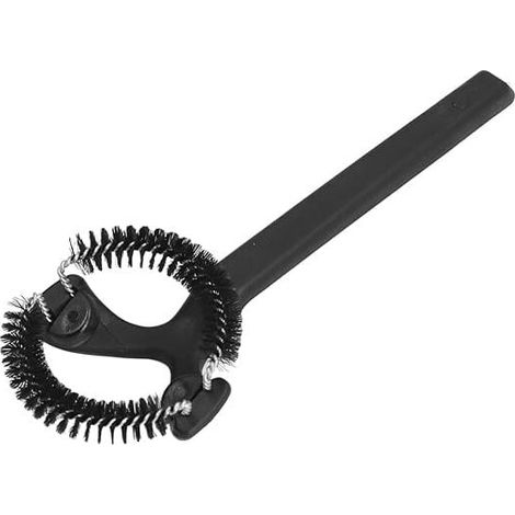 Cepillo de limpieza para máquina de café expreso, cepillo de limpieza para máquina de café, herramientas de limpieza de cepillo de café extraíbles con ángulo redondo y mango corto (58 mm) (1/4)
