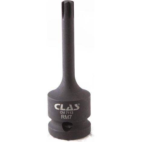 Douille embout choc ribe M7 L.78mm 1/2'' Cr-Mo - SA 0452 - CLAS Equipements