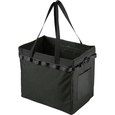 Aufbewahrungstasche für Gartengeräte, Gartengerätetasche, Tragetasche, Organizer für drinnen und draußen (Schwarz)