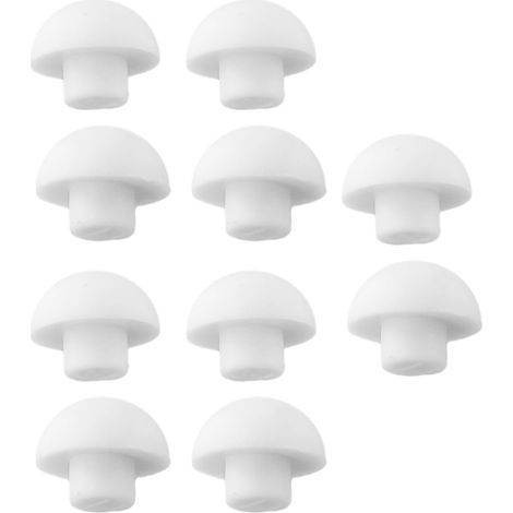 Paquete de 10 almohadillas de repuesto para asiento de inodoro, de silicona antideslizante, con cierre suave, color gris. (1/3)