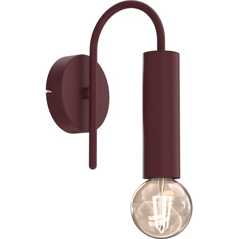 Applique murale décorative tube bordeaux 1xE27 15W Loppe Luminex