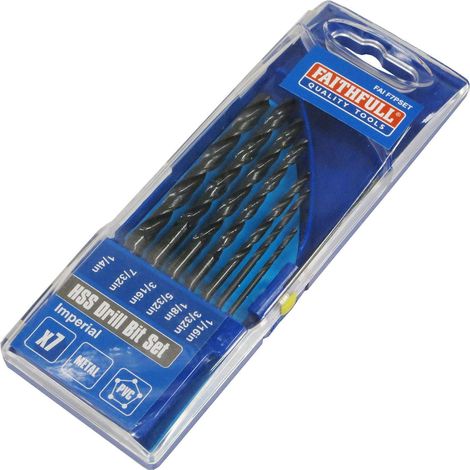 Faithfull 50207 HSS Drill Bit Set of 7 1/16-1/4 x 1/32 FAIF7PSET (1/3)