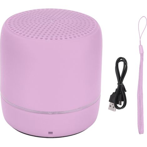 Enceinte Bluetooth 5.0 portable avec basses stéréo, mini haut-parleur de voyage pour extérieur en rose (1/5)