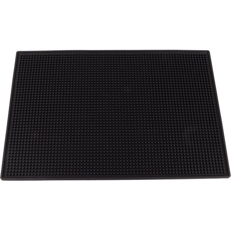 Wasserdichte Barmatte für Tassen und Gläser, großes schwarzes Modell für die Küche (1/5)