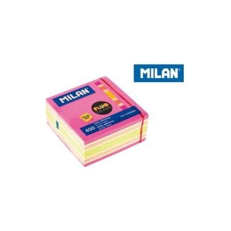 Cartoncini fluorescenti misti cubici 76x76, 400 pezzi, Milano