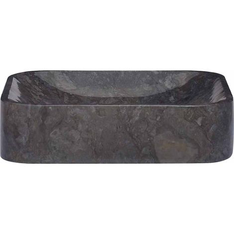 Maison Exclusive - Waschbecken Schwarz 40x40x10 cm Marmor (1/5)