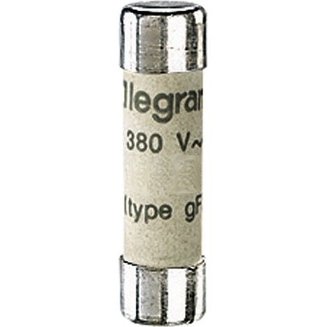 Cartouche industrielle cylindrique type gG 8x32mm sans voyant 1A LEGRAND 012301