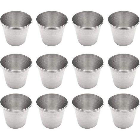 Verre À Shot En Acier Inoxydable - 30 Ml - Pour Whisky Tequila Vodka - Lot De 12 Pièces (1/5)