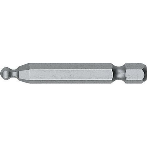 Embout hexagonal sphérique standard WITTE, guide de 1/4" de long, 3 x 50 mm