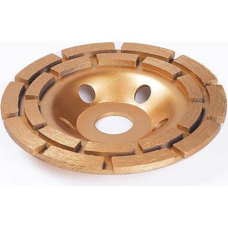 Meule à Double rangée de diamant en béton, outil de meuleuse d'angle de granit de marbre ouverture de disque de ponçage de 9 pouces 20MM/22.23MM(230mm) (1/4)