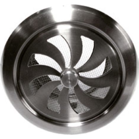 Grille de ventilation ronde réglable en acier inoxydable Ø100 mm Grille réglable pour conduits et extraction d'air (1/5)