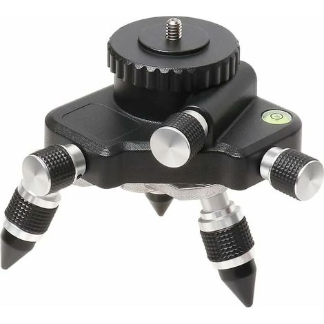 Ulisem Adaptateur de niveau laser – Base rotative à 360° pour connecteur de trépied de niveau laser de ligne, base de trépied pivotante pour adaptateur de niveau de 6,35 mm et 5/8 (1/6)