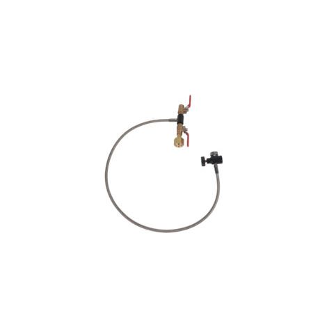 Adaptateur de recharge CO2 CGA-320 avec tuyau 36'' en acier inoxydable Pression 3000 psi Vannes marche/arrêt pour remplissage précis (1/5)