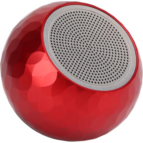 Mini haut-parleur rouge Bluetooth sans fil ultra-portable, enceinte compacte avec fonction selfie pour voiture, son puissant, format mini, idéal voyage, compatible smartphone (1/5)