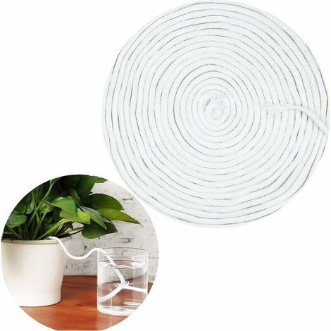 Corde de Mèche Irrigation 20m Automatique Arrosage Corde Coton 4 MM avec Système d'irrigation Automatique DIY Vacation Dispositif d'arrosage pour Plantes pour Jardins, Paniers, Pots, Plantes-LIAIKI (1/5)