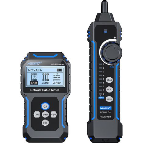 Testeur de réseau multifonction NOYAFA NF-8209PRO, PoE, anti-interférence, Mesure de longueur de câble, localisation de rupture, Test de connexion RJ45 sertie (1/5)
