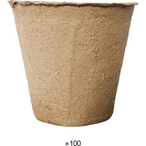 Cupules de plantation biodégradables en papier — Pots pour semis et pépinière (100 unités) — Diamètre 8 cm — Idéal pour jardinage, culture d'herbes aromatiques et fleurs en pot