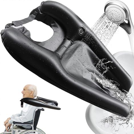 Aufblasbare, tragbare Shampoo-Ablage mit verstellbarem Gurt-Black