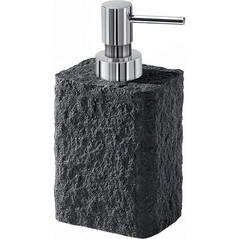 Jabonera Rectangular De Resina 360 Ml Antracita   Gelso (1/5)
