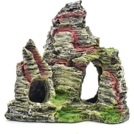 Ornement Aquarium - Rocher Artificiel avec Grotte - Paysage Montagneux pour Aquarium et Terrarium - 1 Pièce (1/5)