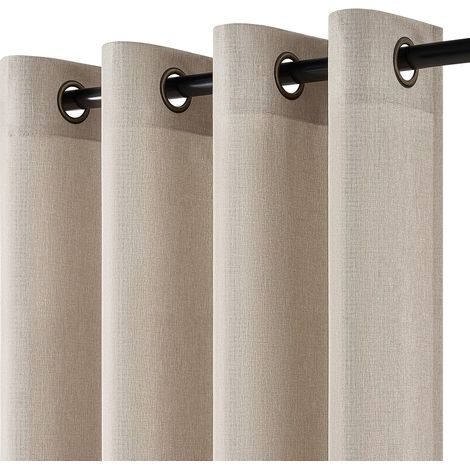 Rideaux De Chambre, Avoine, Lot de 2, 140 × 235 cm (1/5)