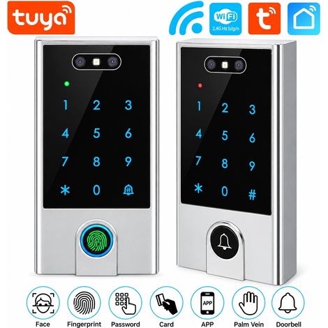 Tuya Controllo Accessi Smart WiFi Serie V5 con Riconoscimento Facciale e del Palmo  Tastiera + Campanello (1/5)