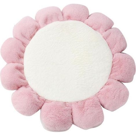 Pet Net Cushion Inner Nest Pad Simulation Flower Shape Mat Pet Warm Peluche Mat Pet House Supplies for Cat Dog (blanc) (1/3)