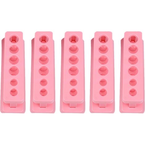 Support pour Tubes à Essai et Enseignement Scientifique en Abs Léger et Poli 5 Pièces en Abs Léger et Poli, Étagère Tubulaire Rose Couleur Aléatoire pour (1/5)